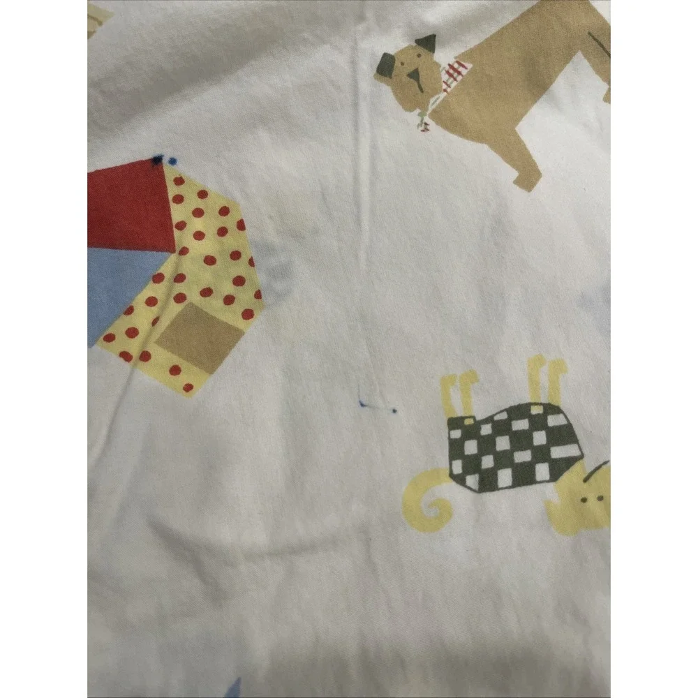 Pottery Barn Kids Dog puppy FULL‎ duvet cover With Gingham Shams